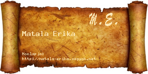 Matala Erika névjegykártya